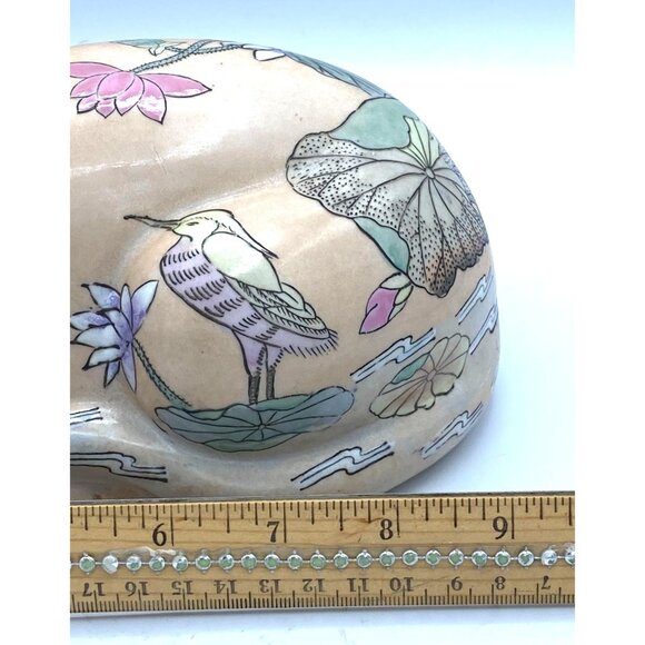 Tonalla Style Hand Painted Laying Cat Ceramic Cat - Picture 5 of 6